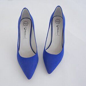 Jeffrey Campbell Blue Pointed Toe Stiletto Heels Ibiza Last Suede Pumps 8